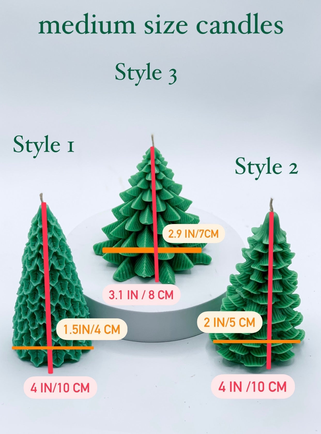 Christmas Tree Candle (Medium Size)