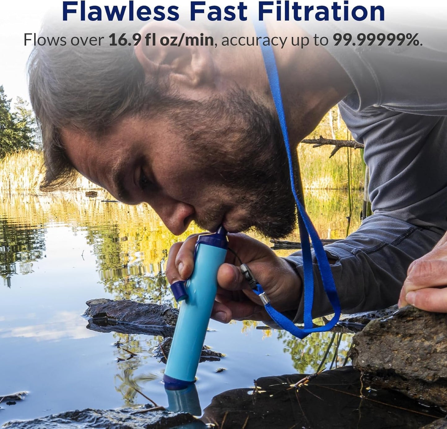 🏆Flash Sale⚡💥Personal Straw Water Filter for Camping, Hiking, Survival, Emergency, Travel,Best gifts