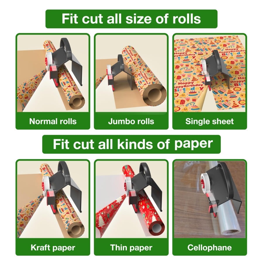 🎅Christmas Pre Sale - 59% OFF🎁Wrapping Paper Cutter & Tape Dispenser