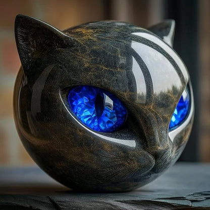 🔥LAST DAY 70% OFF - Stately Residence Accent & Refined Present Masterpiece - Opulent Black Cat Sculpture