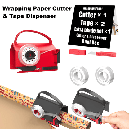 🎅Christmas Pre Sale - 59% OFF🎁Wrapping Paper Cutter & Tape Dispenser