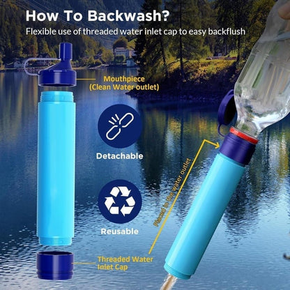 🏆Flash Sale⚡💥Personal Straw Water Filter for Camping, Hiking, Survival, Emergency, Travel,Best gifts