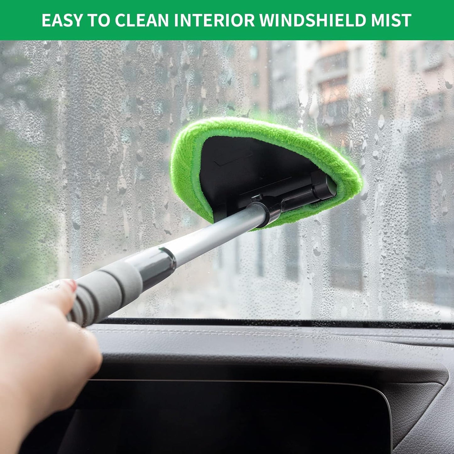 🔥Last Day 70% OFF🔥Microfiber Car Windshield Cleaning Tool with Extendable Handle
