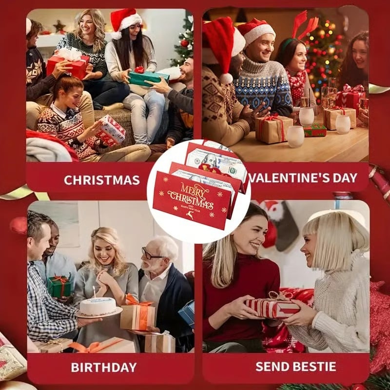 🏆Flash Sale⚡50K+ SOLD! Almost Gone-🎅💸Christmas Cash Gift Envelope– A creative way to give cash this Christmas!