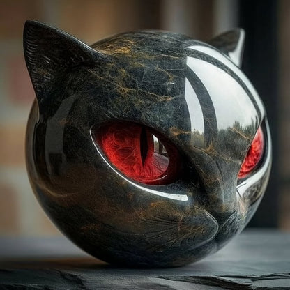 🔥LAST DAY 70% OFF - Stately Residence Accent & Refined Present Masterpiece - Opulent Black Cat Sculpture