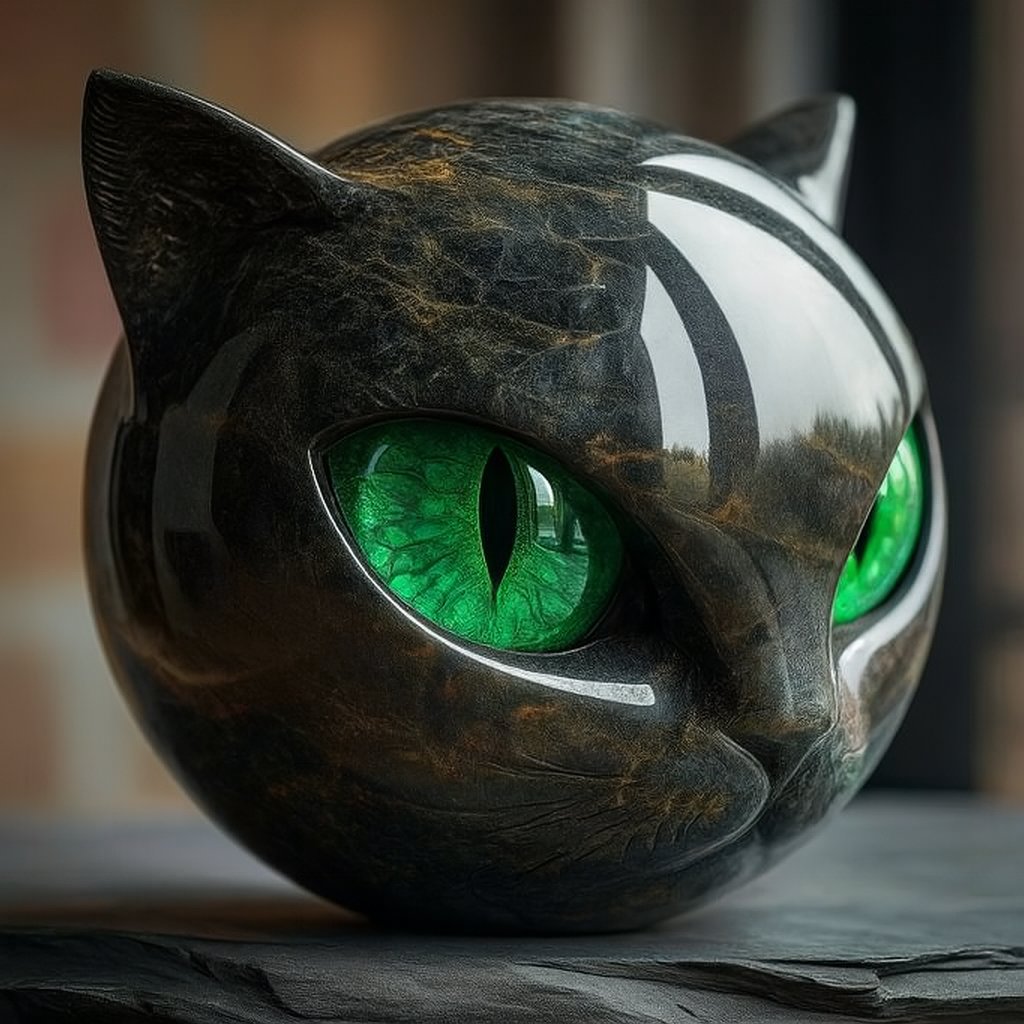 🔥LAST DAY 70% OFF - Stately Residence Accent & Refined Present Masterpiece - Opulent Black Cat Sculpture