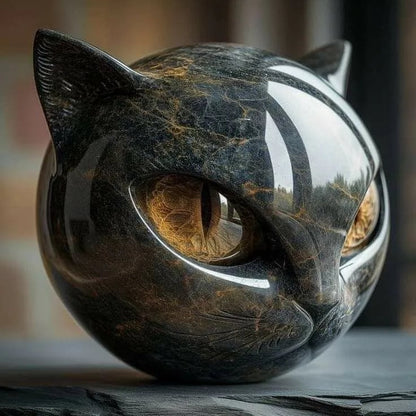 🔥LAST DAY 70% OFF - Stately Residence Accent & Refined Present Masterpiece - Opulent Black Cat Sculpture