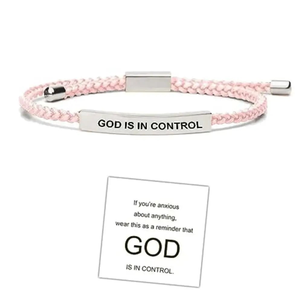 🙏 Find Strength in Faith ✨ God is in Control Bracelet – A Daily Reminder of Peace and Hope 💖