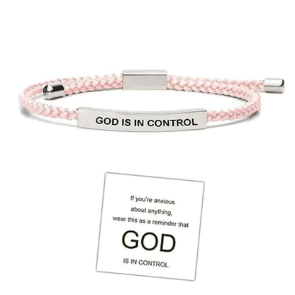 🙏 Find Strength in Faith ✨ God is in Control Bracelet – A Daily Reminder of Peace and Hope 💖