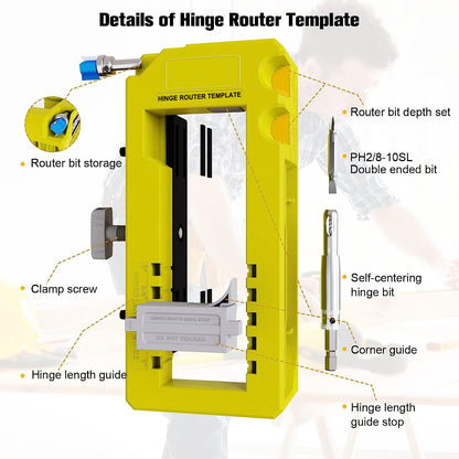 🏆Special offer 55% discount🔥Door Hinge Router Template
