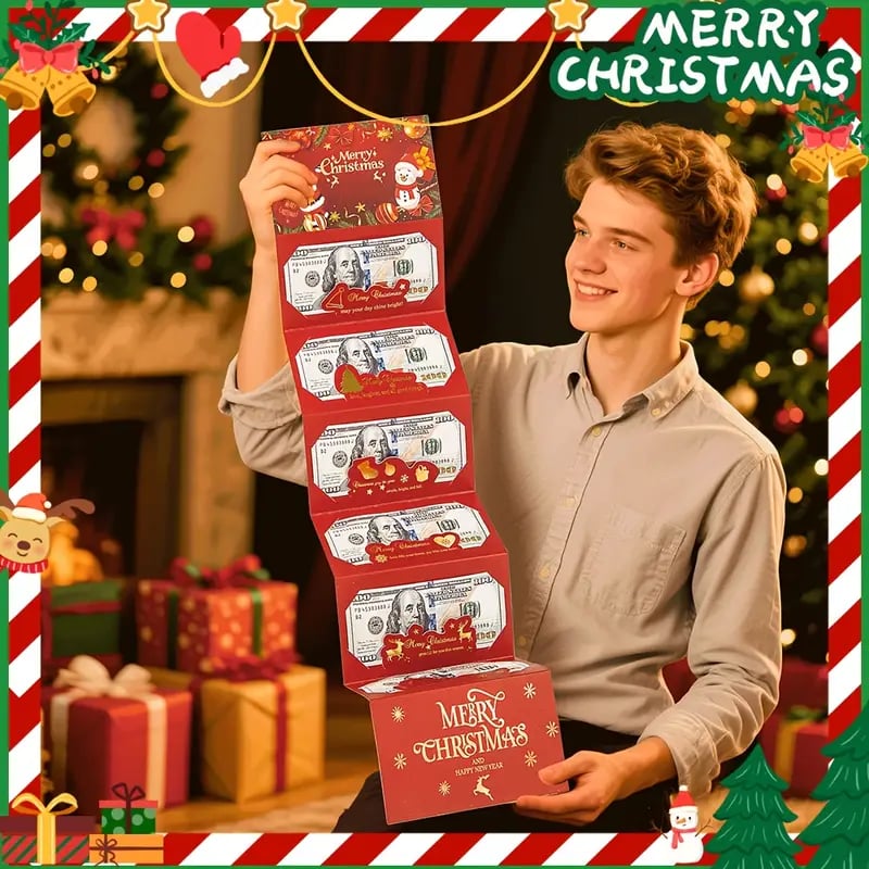 🏆Flash Sale⚡50K+ SOLD! Almost Gone-🎅💸Christmas Cash Gift Envelope– A creative way to give cash this Christmas!