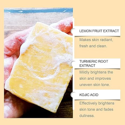 🎁TikTok Last Day Sale - 70% OFF🔥Lemon Turmeric Kojic Soap🌞✨