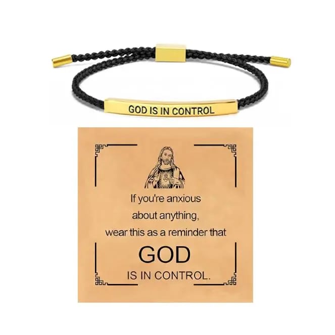 🙏 Find Strength in Faith ✨ God is in Control Bracelet – A Daily Reminder of Peace and Hope 💖